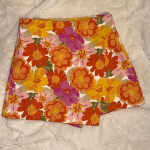 Floral Patterned Skort